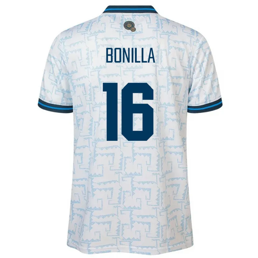 DanxenレディースエルサルバドルElmer Bonilla#16白アウェイシャツ24-26ジャージーユニフォーム