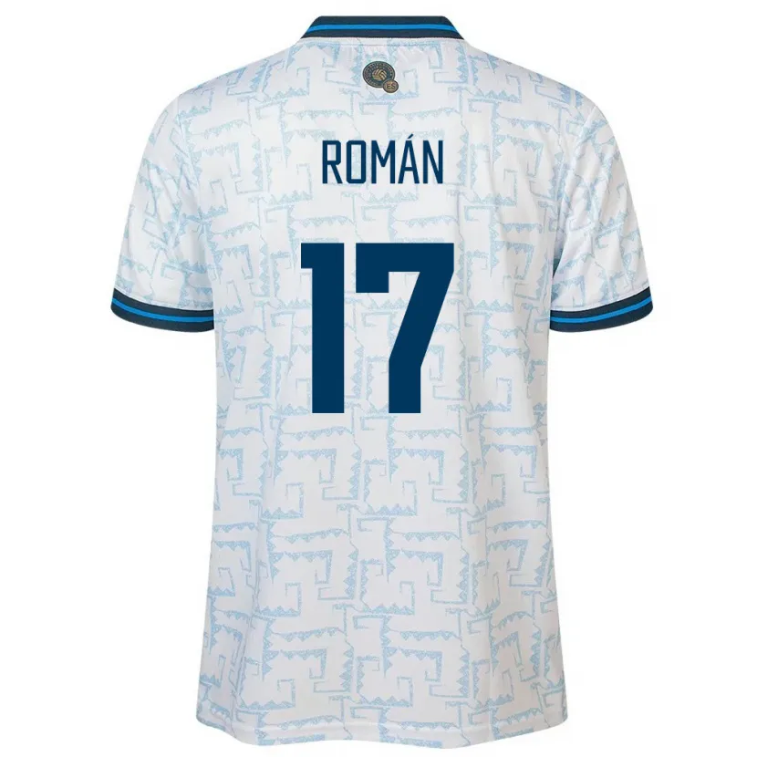 DanxenレディースエルサルバドルKevin Román#17白アウェイシャツ24-26ジャージーユニフォーム