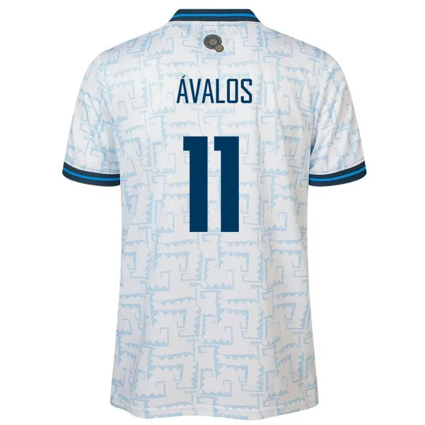 DanxenレディースエルサルバドルRaúl Ávalos#11白アウェイシャツ24-26ジャージーユニフォーム