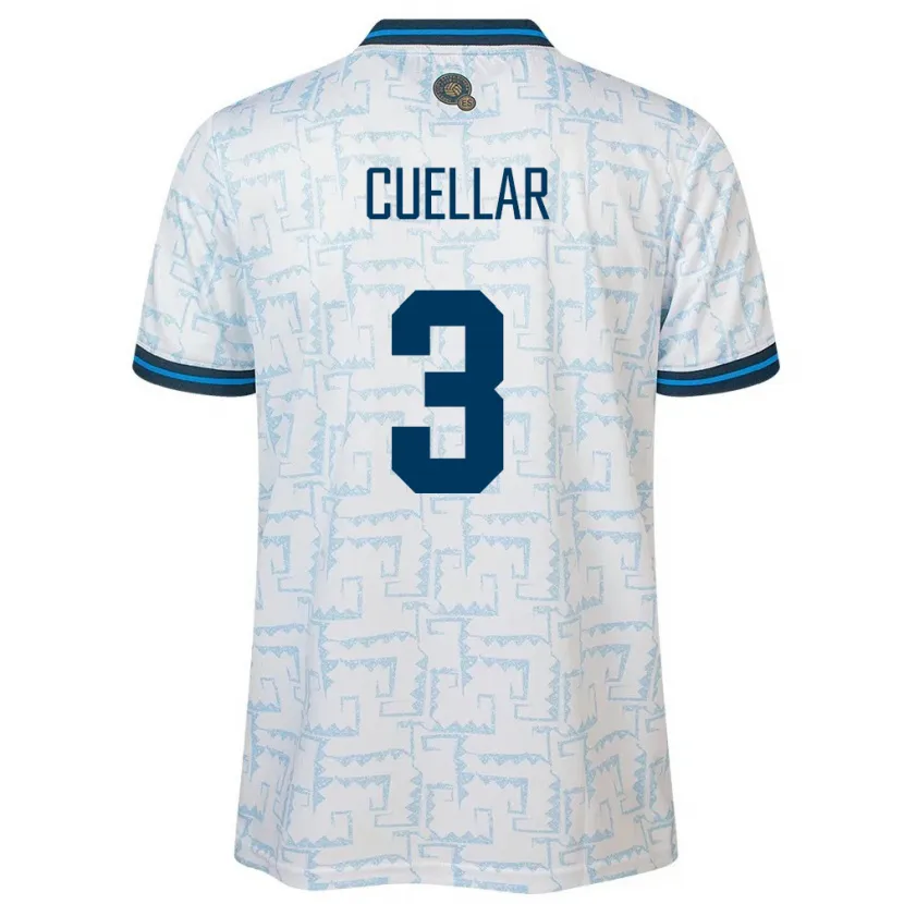 DanxenレディースエルサルバドルSarina Cuellar#3白アウェイシャツ24-26ジャージーユニフォーム