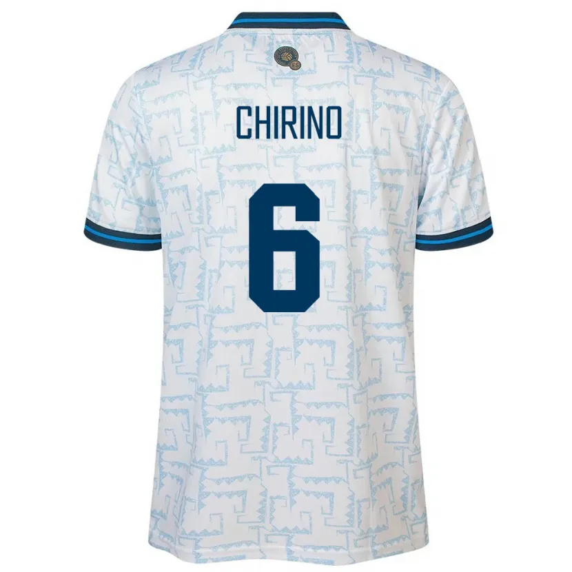 DanxenレディースエルサルバドルAlejandra Chirino#6白アウェイシャツ24-26ジャージーユニフォーム