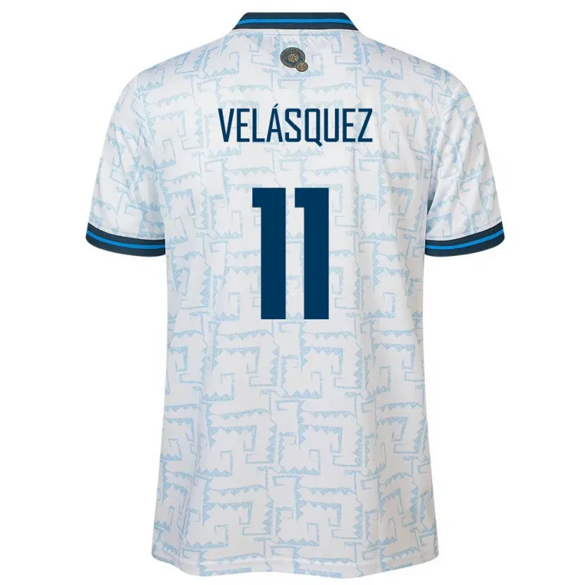DanxenレディースエルサルバドルJackeline Velásquez#11白アウェイシャツ24-26ジャージーユニフォーム