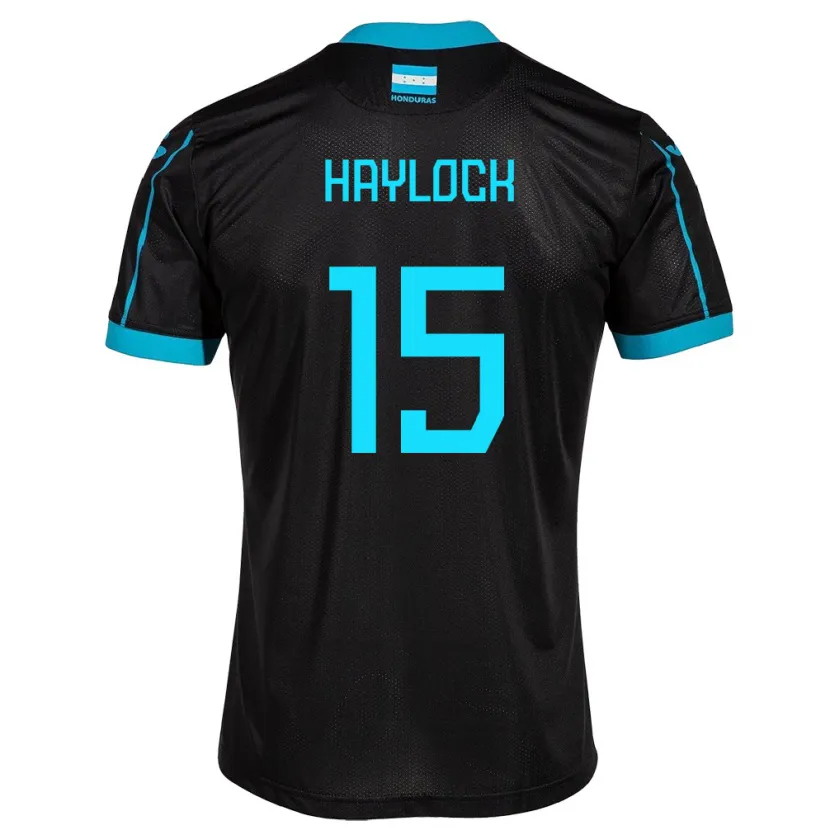 DanxenレディースホンジュラスKendra Haylock#15黒アウェイシャツ24-26ジャージーユニフォーム