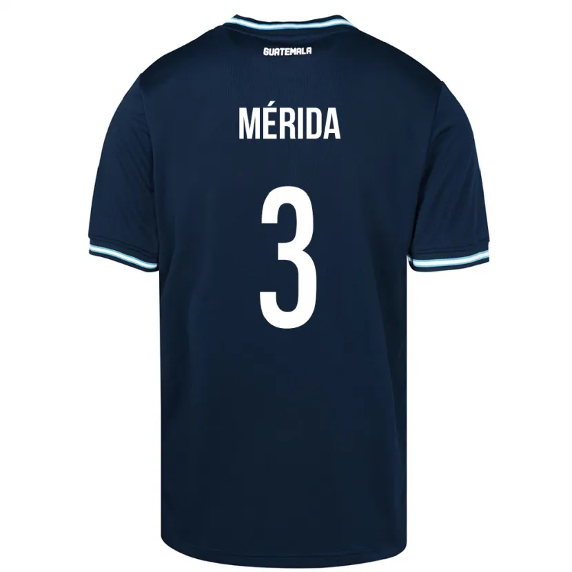DanxenレディースグアテマラDaniel Mérida#3青アウェイシャツ24-26ジャージーユニフォーム