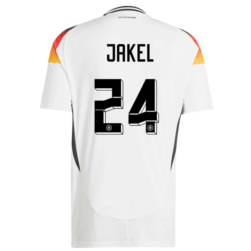 Danxenキッズドイツフレデリク・ジャケル#24白ホームシャツ24-26ジャージーユニフォーム