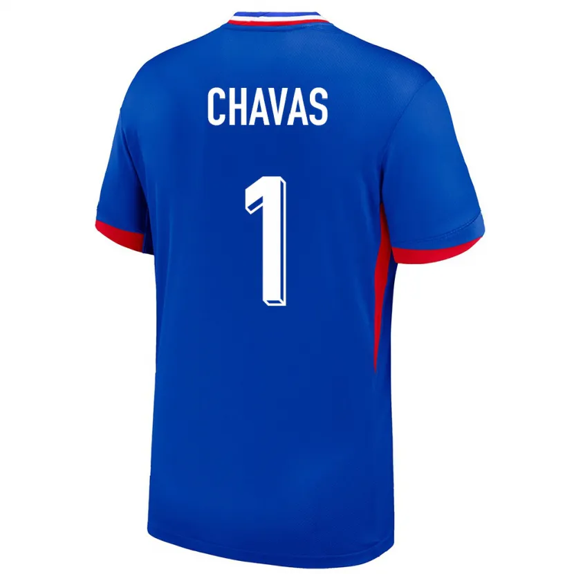 DanxenキッズフランスMylene Chavas#1青ホームシャツ24-26ジャージーユニフォーム