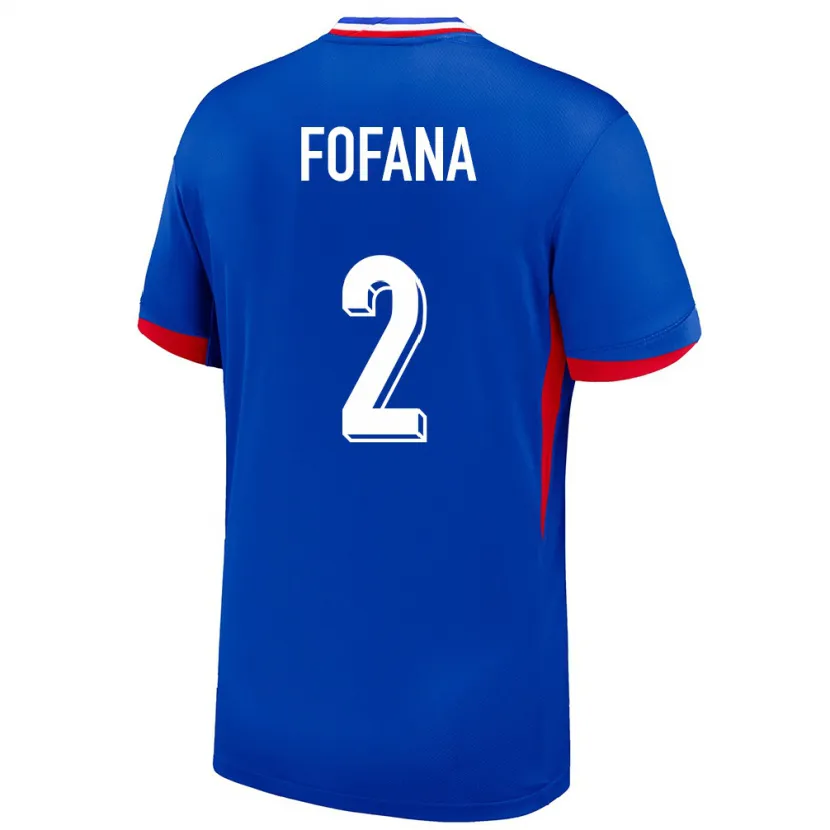 Danxenキッズフランスウェズレイ・フォファナ#2青ホームシャツ24-26ジャージーユニフォーム