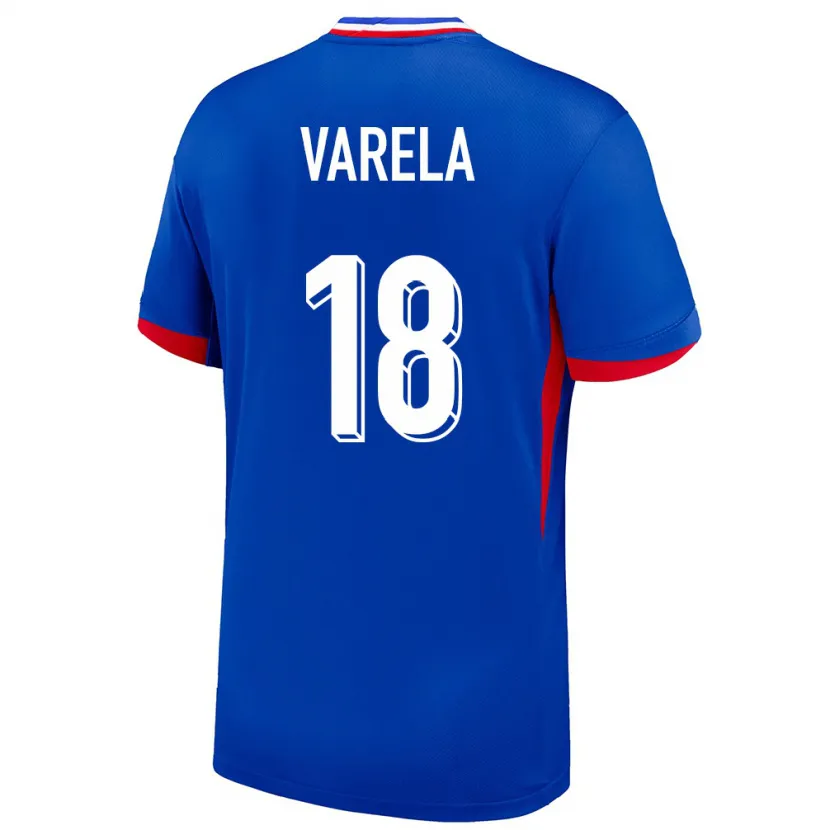 DanxenキッズフランスJordan Varela#18青ホームシャツ24-26ジャージーユニフォーム