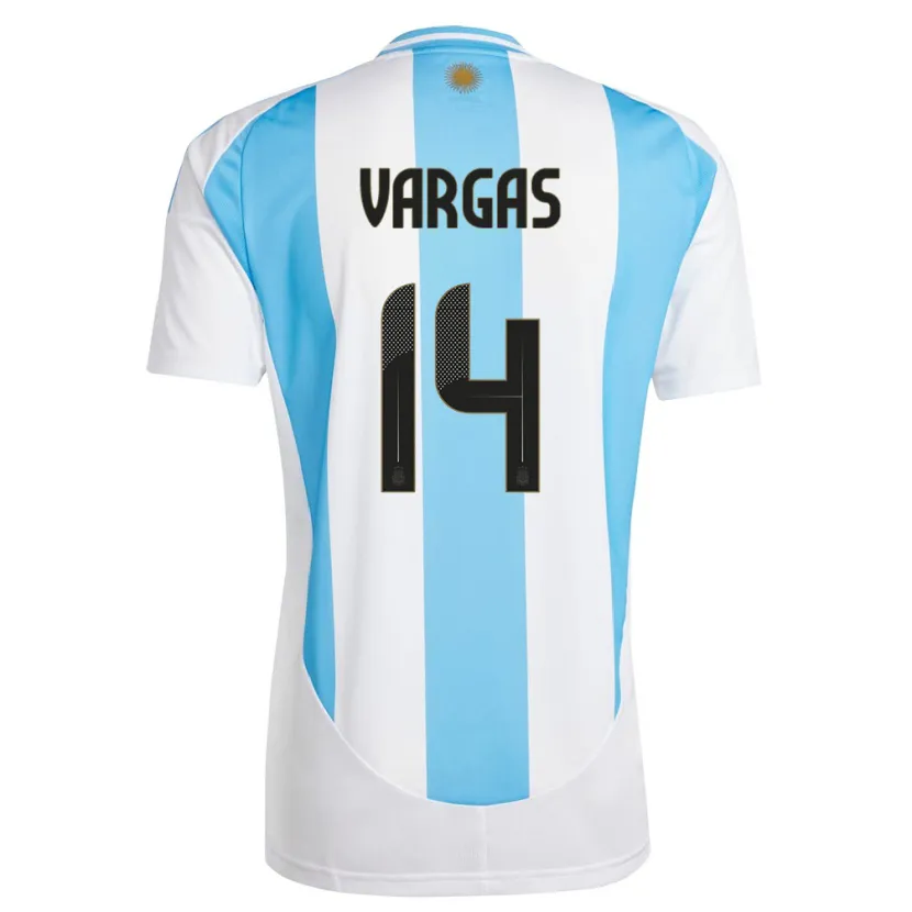 DanxenキッズアルゼンチンAgustina Vargas#14白 青ホームシャツ24-26ジャージーユニフォーム