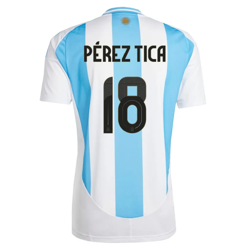 DanxenキッズアルゼンチンJeremias Perez Tica#18白 青ホームシャツ24-26ジャージーユニフォーム