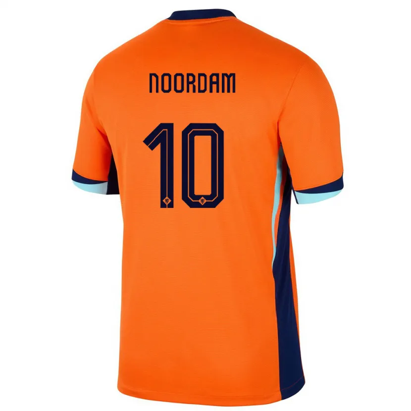 DanxenキッズオランダNadine Noordam#10オレンジホームシャツ24-26ジャージーユニフォーム
