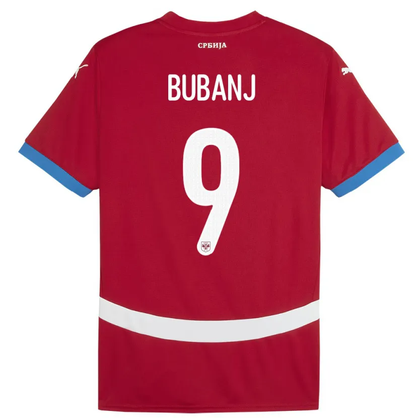DanxenキッズセルビアMateja Bubanj#9赤ホームシャツ24-26ジャージーユニフォーム