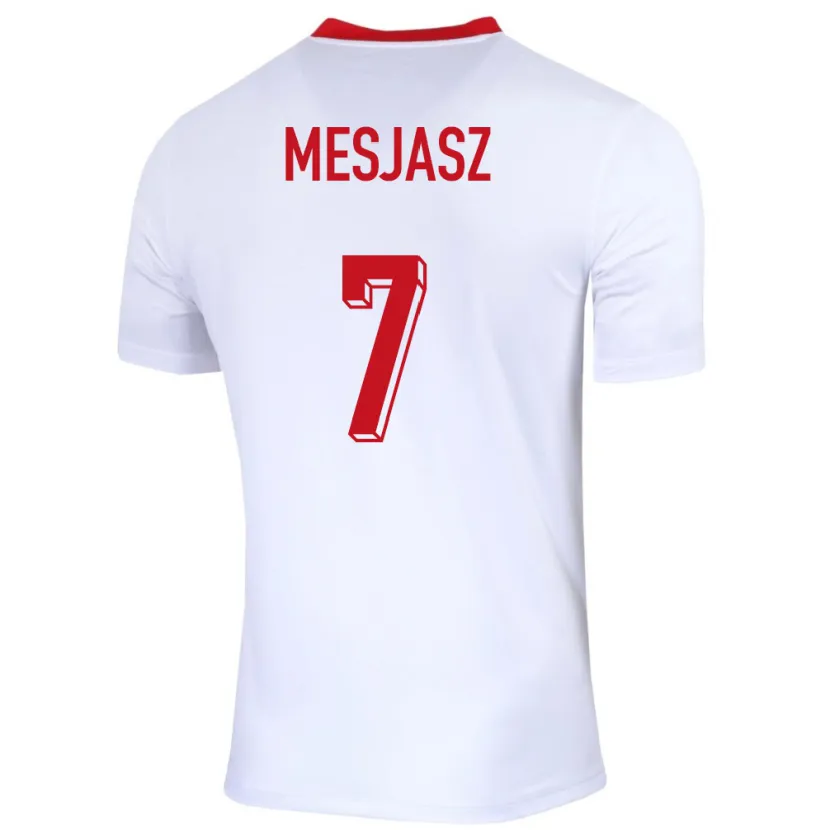 DanxenキッズポーランドMalgorzata Mesjasz#7白ホームシャツ24-26ジャージーユニフォーム