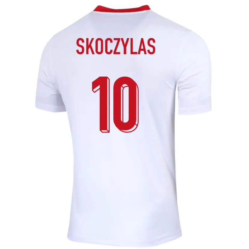 DanxenキッズポーランドMateusz Skoczylas#10白ホームシャツ24-26ジャージーユニフォーム