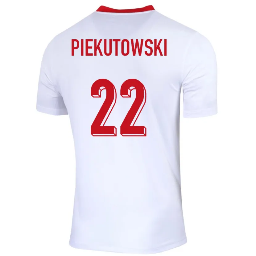 DanxenキッズポーランドMilosz Piekutowski#22白ホームシャツ24-26ジャージーユニフォーム