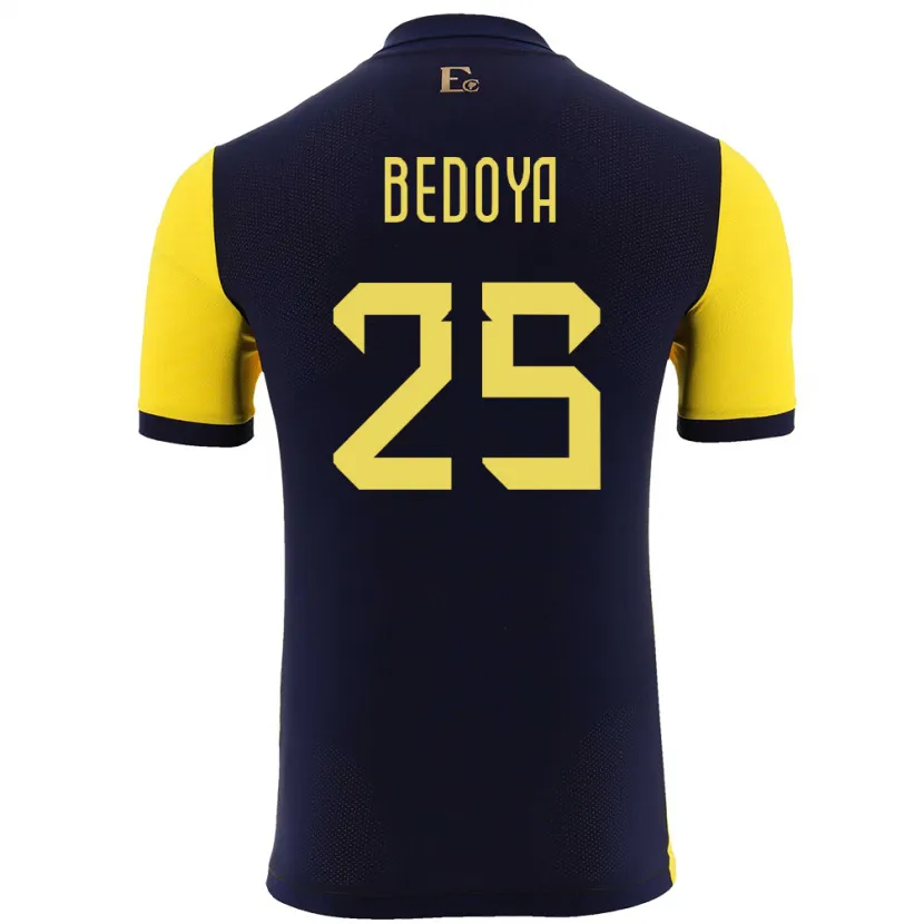DanxenキッズエクアドルJaydah Bedoya#25黄ホームシャツ24-26ジャージーユニフォーム