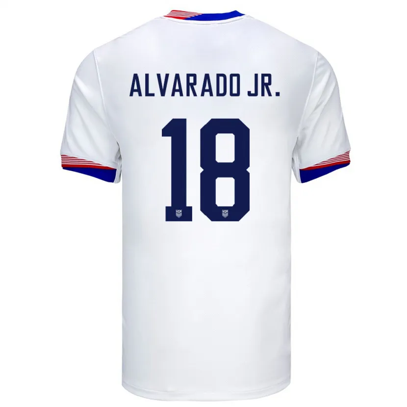 Danxenキッズアメリカ合衆国アレハンドロ・アルバラード・ジュニア#18白ホームシャツ24-26ジャージーユニフォーム