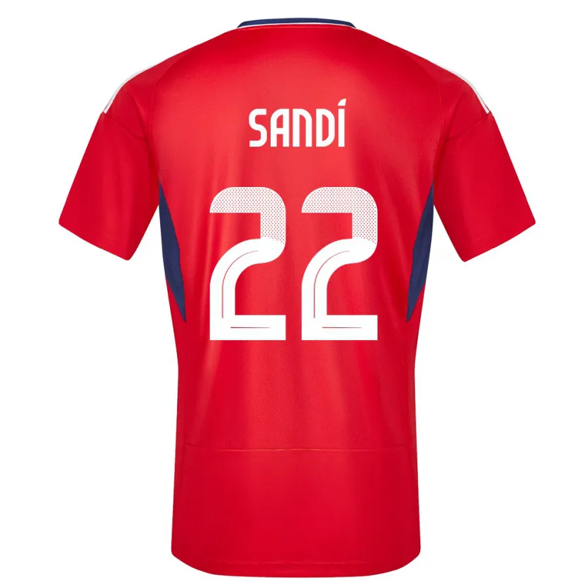 DanxenキッズコスタリカCristel Sandi#22赤ホームシャツ24-26ジャージーユニフォーム