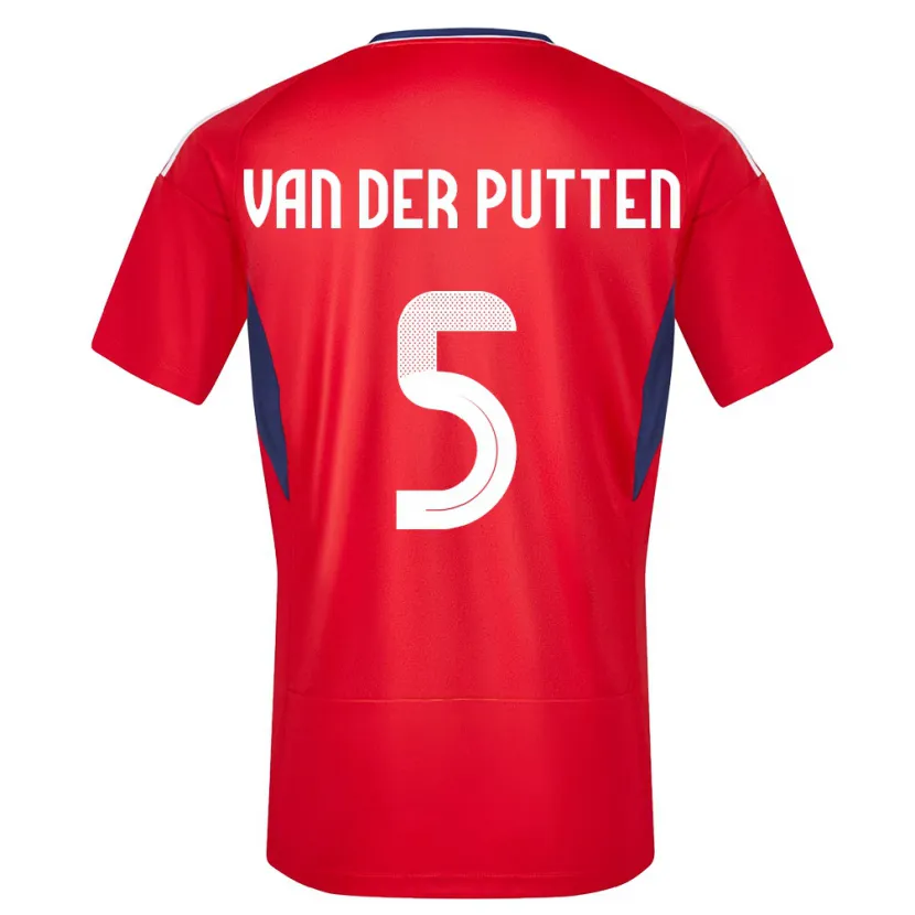 DanxenキッズコスタリカSantiago Van Der Putten#5赤ホームシャツ24-26ジャージーユニフォーム