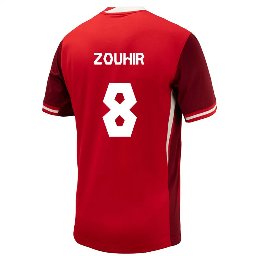 DanxenキッズカナダRida Zouhir#8赤ホームシャツ24-26ジャージーユニフォーム