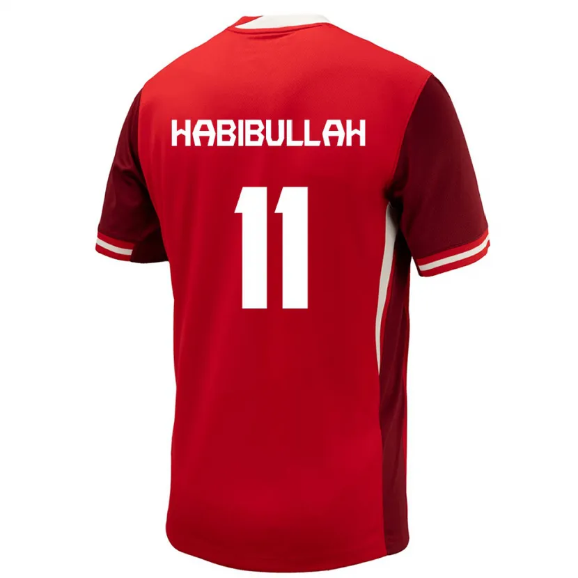 DanxenキッズカナダKamron Habibullah#11赤ホームシャツ24-26ジャージーユニフォーム
