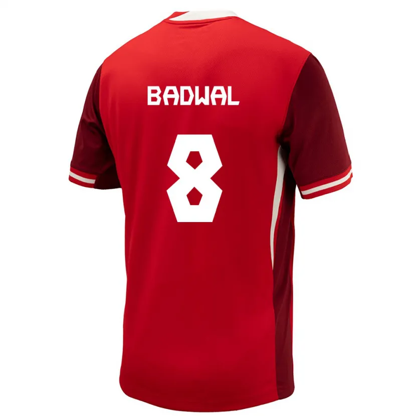 DanxenキッズカナダJeevan Badwal#8赤ホームシャツ24-26ジャージーユニフォーム