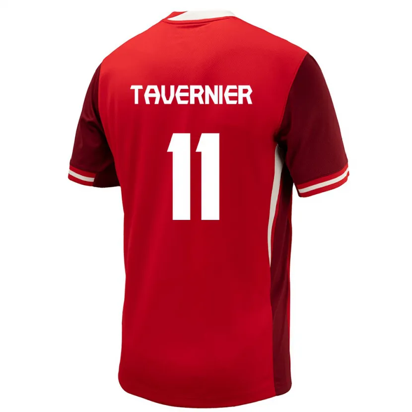 DanxenキッズカナダKevaughn Tavernier#11赤ホームシャツ24-26ジャージーユニフォーム