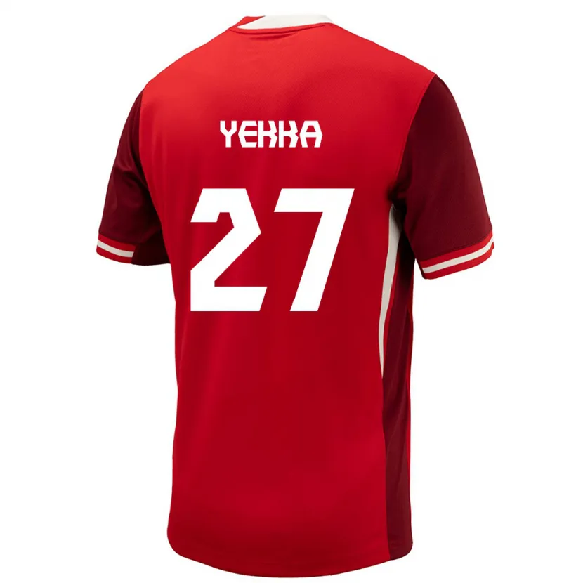 DanxenキッズカナダSura Yekka#27赤ホームシャツ24-26ジャージーユニフォーム