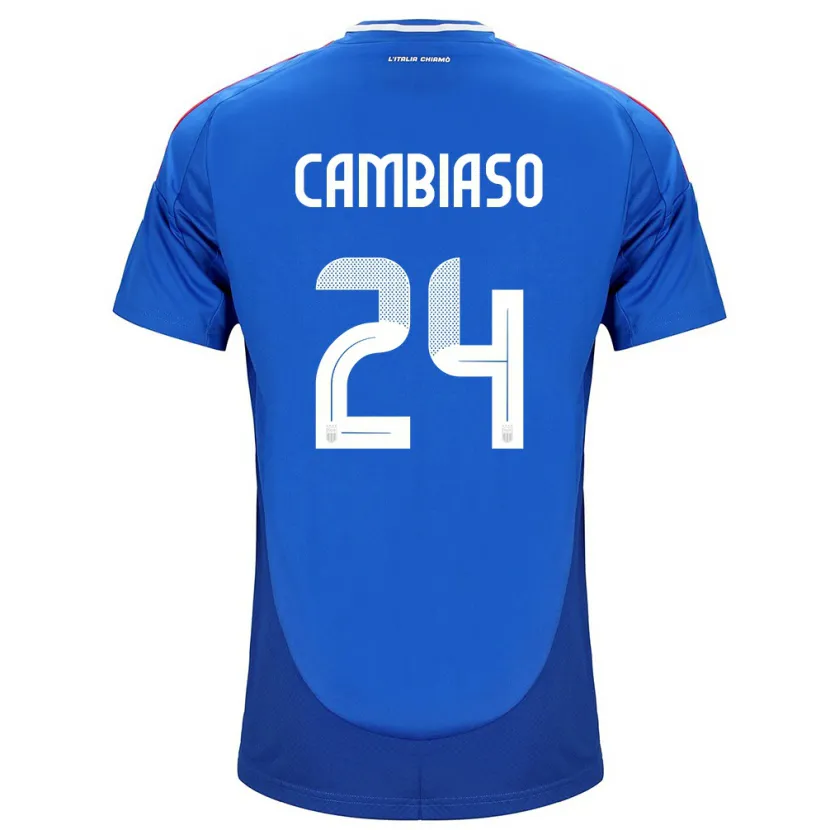 Danxenキッズイタリアアンドレア・カンビアーゾ#24青ホームシャツ24-26ジャージーユニフォーム