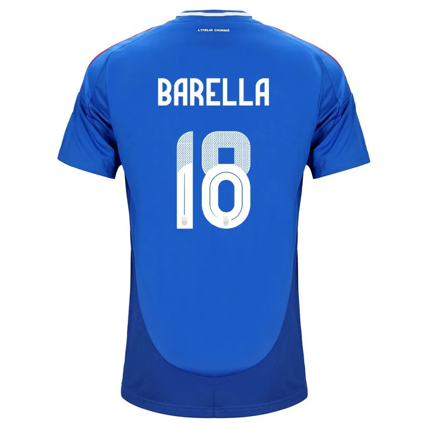 Danxenキッズイタリアニコロ・バレッラ#18青ホームシャツ24-26ジャージーユニフォーム