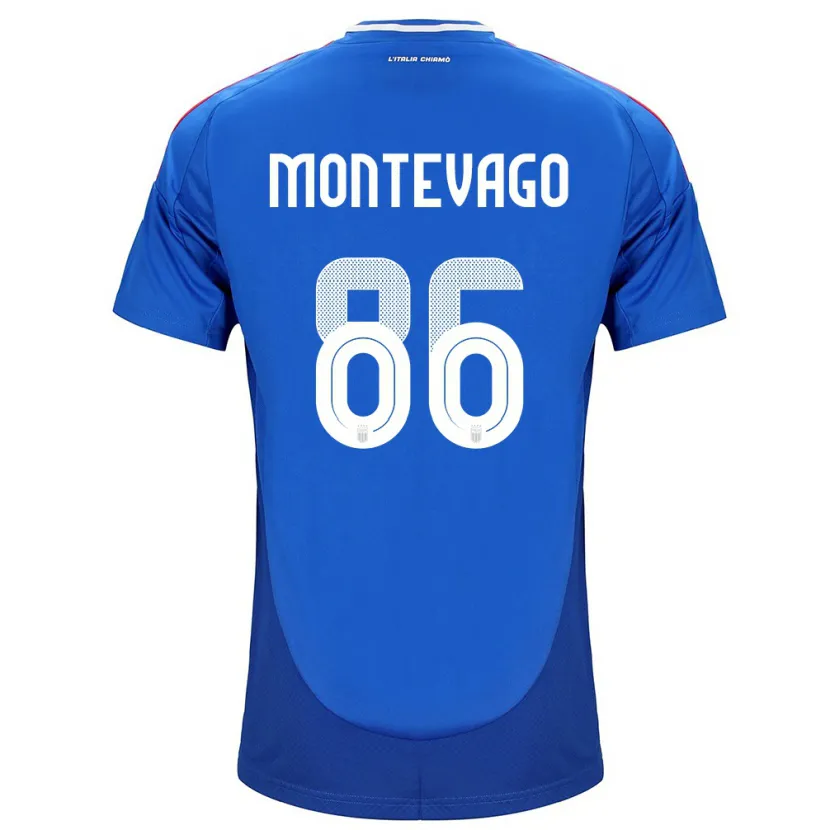 DanxenキッズイタリアDaniele Montevago#86青ホームシャツ24-26ジャージーユニフォーム