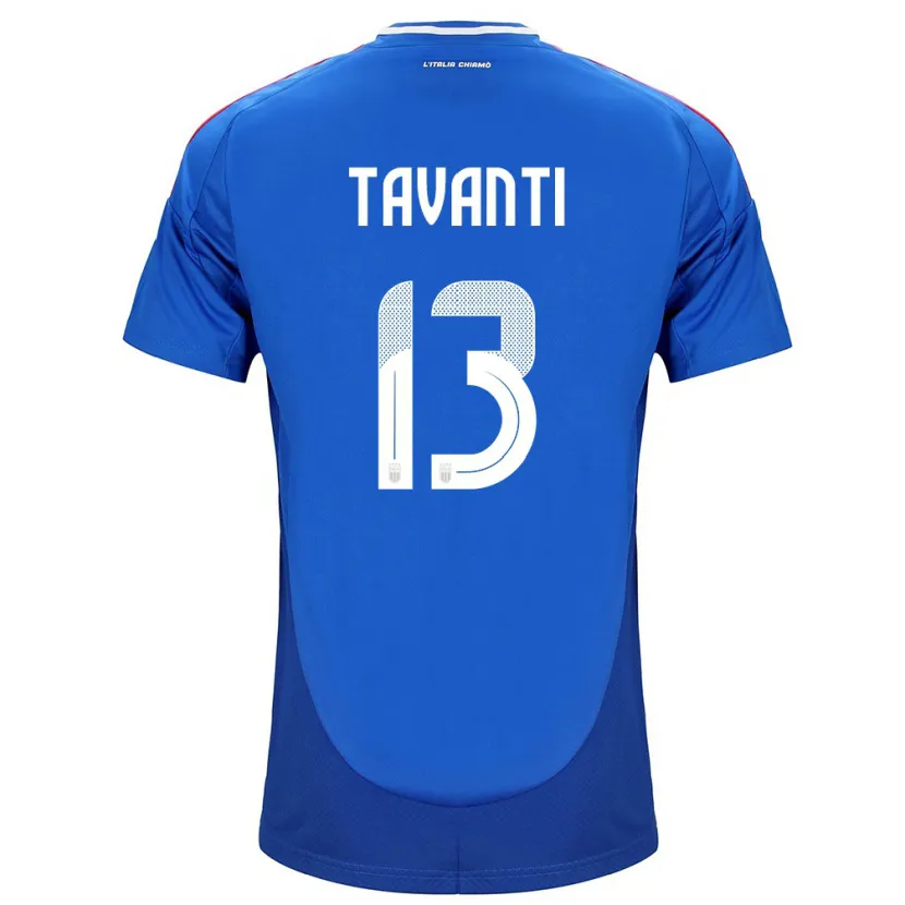 DanxenキッズイタリアSamuele Tavanti#13青ホームシャツ24-26ジャージーユニフォーム