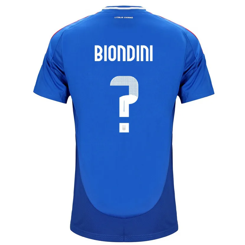 DanxenキッズイタリアEdoardo Biondini#0青ホームシャツ24-26ジャージーユニフォーム