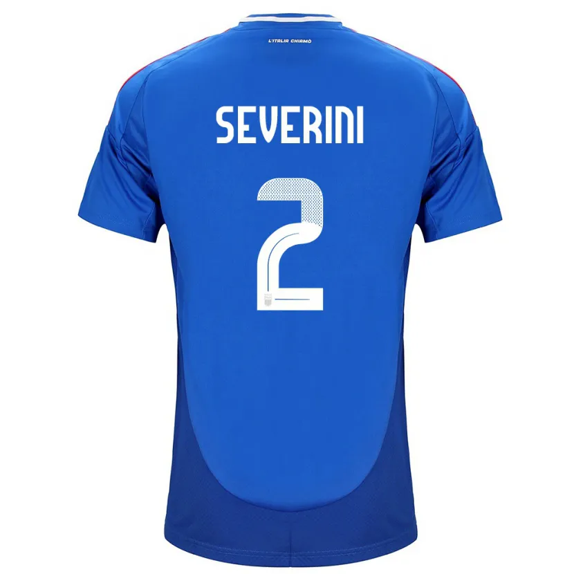 Danxenキッズイタリアエンマ・セヴェリーニ#2青ホームシャツ24-26ジャージーユニフォーム