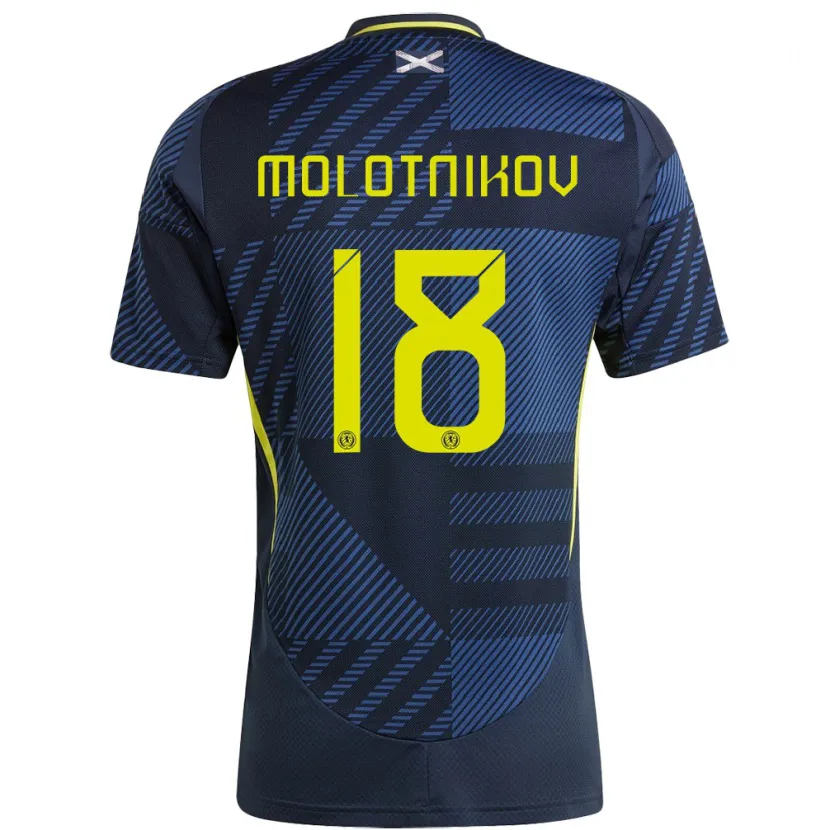 DanxenキッズスコットランドRudi Molotnikov#18濃紺ホームシャツ24-26ジャージーユニフォーム