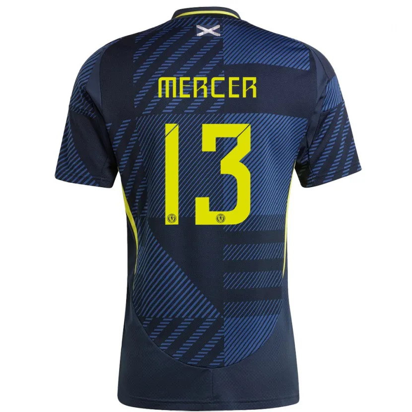 DanxenキッズスコットランドJamie Mercer#13濃紺ホームシャツ24-26ジャージーユニフォーム