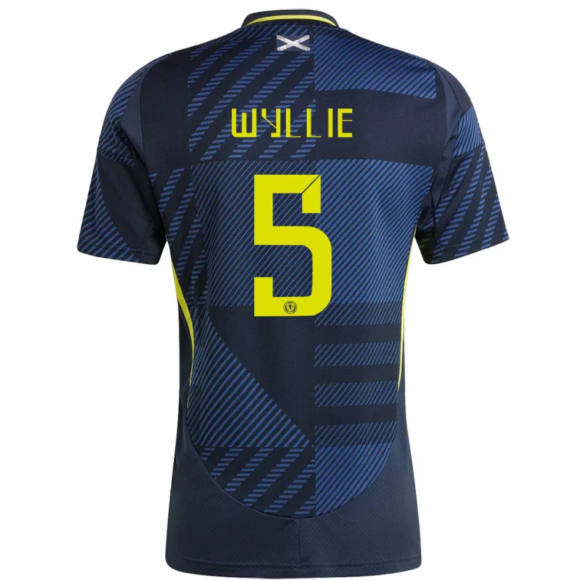 DanxenキッズスコットランドJack Wyllie#5濃紺ホームシャツ24-26ジャージーユニフォーム