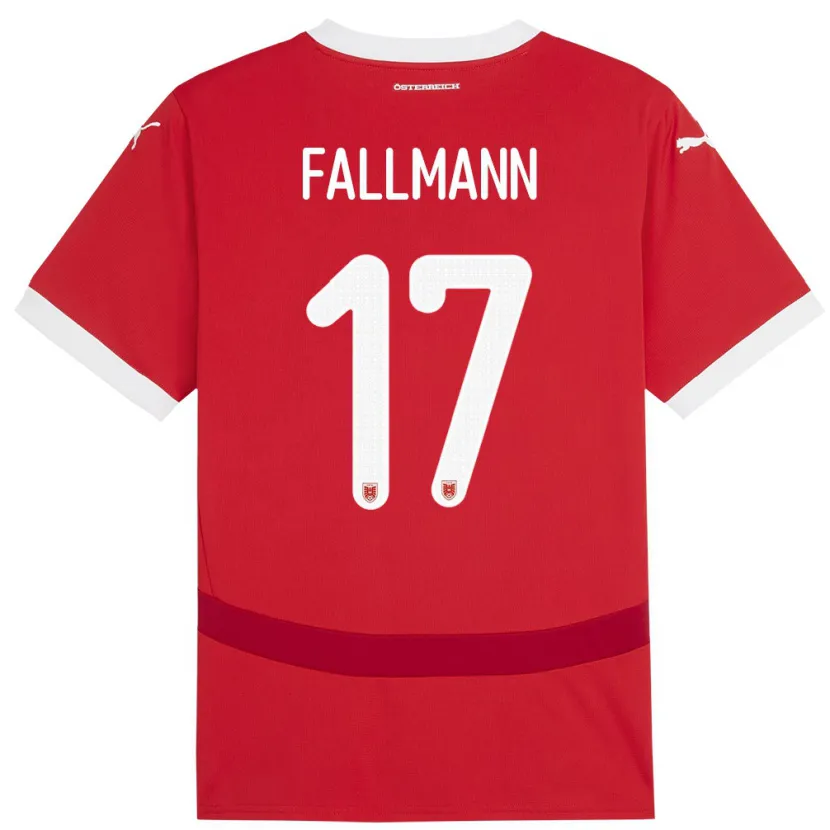 Danxenキッズオーストリアパスカル・フォールマン#17赤ホームシャツ24-26ジャージーユニフォーム