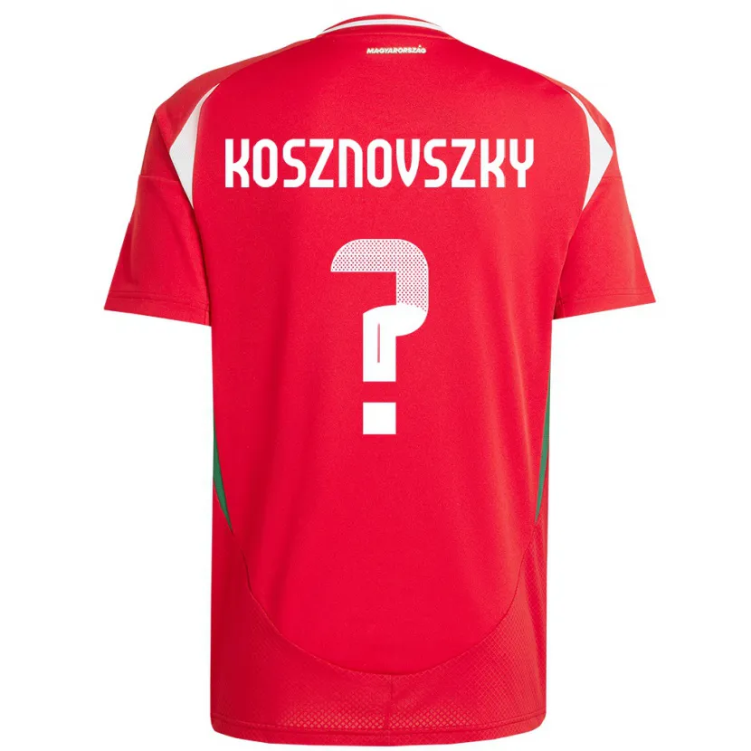 DanxenキッズハンガリーMárk Kosznovszky#0赤ホームシャツ24-26ジャージーユニフォーム