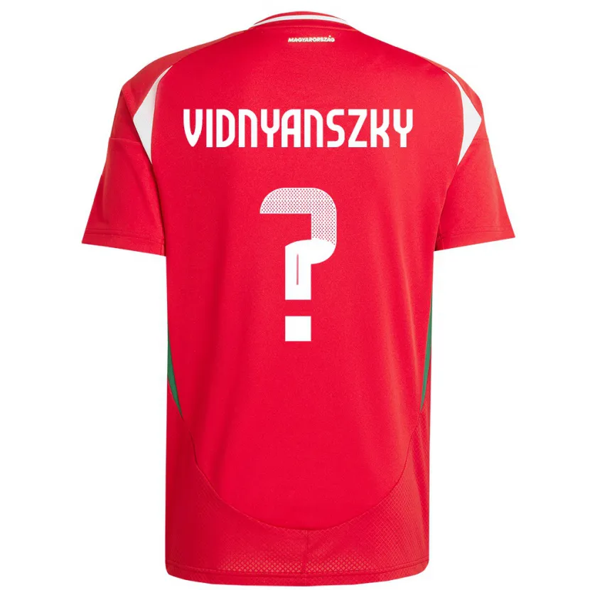 DanxenキッズハンガリーMátyás Vidnyánszky#0赤ホームシャツ24-26ジャージーユニフォーム