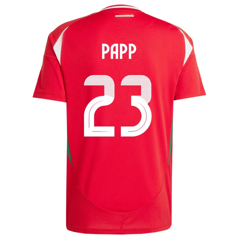 DanxenキッズハンガリーLuca Papp#23赤ホームシャツ24-26ジャージーユニフォーム