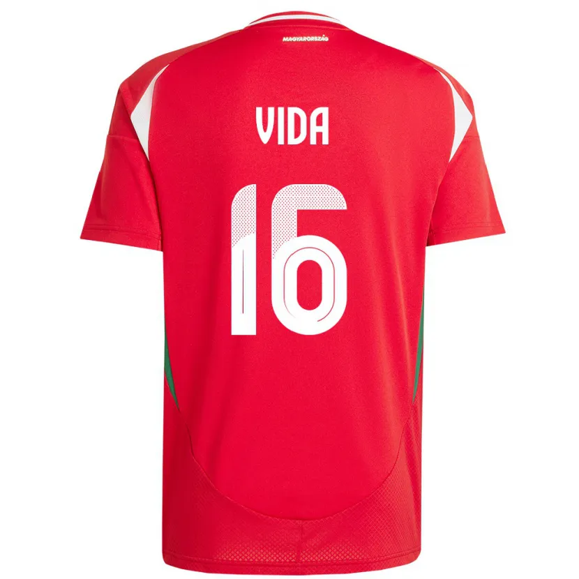 DanxenキッズハンガリーBoglárka Vida#16赤ホームシャツ24-26ジャージーユニフォーム