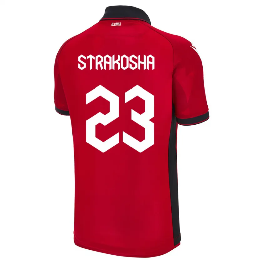 Danxenキッズアルバニアトーマス・ストラコシャ#23赤ホームシャツ24-26ジャージーユニフォーム