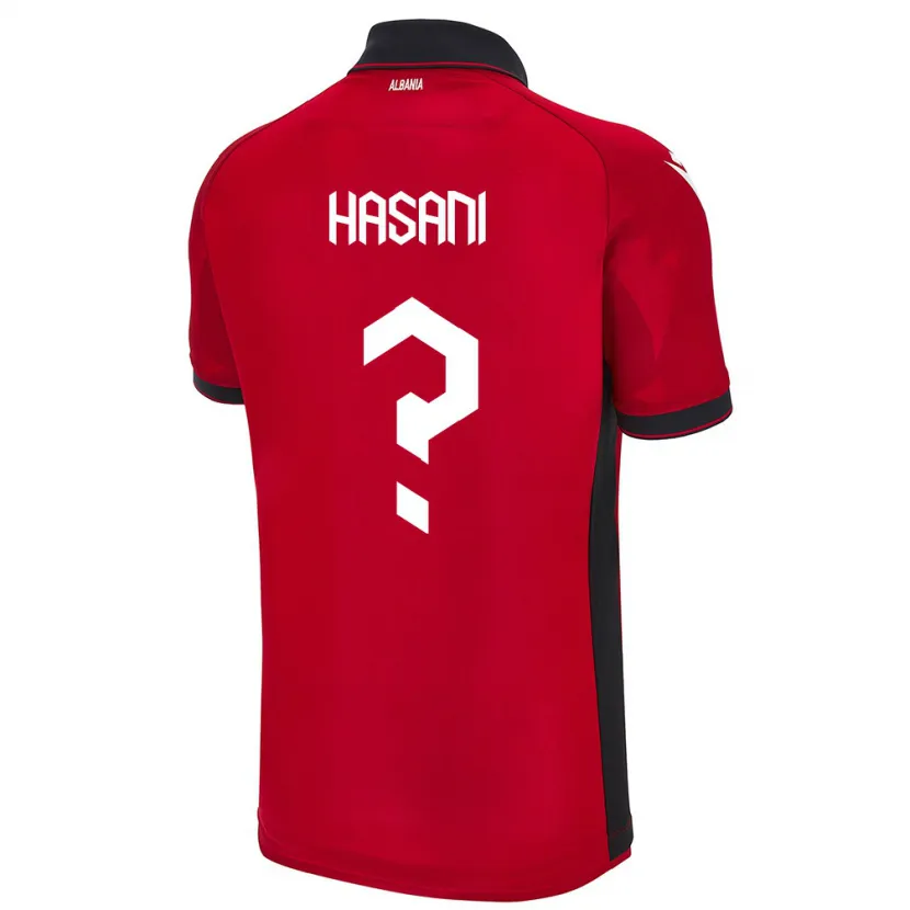 DanxenキッズアルバニアRon Hasani#0赤ホームシャツ24-26ジャージーユニフォーム