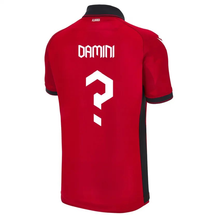 DanxenキッズアルバニアAljon Damini#0赤ホームシャツ24-26ジャージーユニフォーム