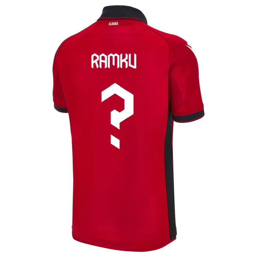 DanxenキッズアルバニアAlex Ramku#0赤ホームシャツ24-26ジャージーユニフォーム
