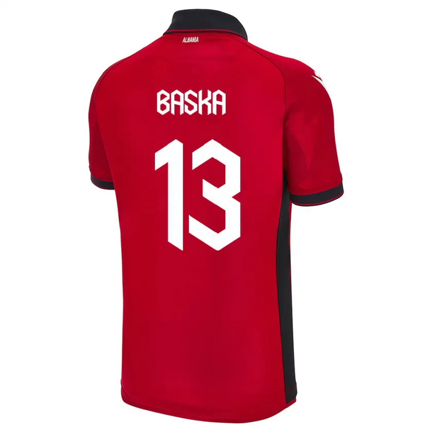 DanxenキッズアルバニアMaria Baska#13赤ホームシャツ24-26ジャージーユニフォーム