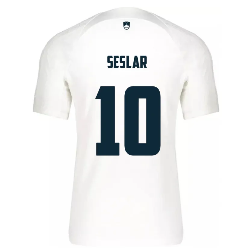 DanxenキッズスロベニアSvit Seslar#10白ホームシャツ24-26ジャージーユニフォーム