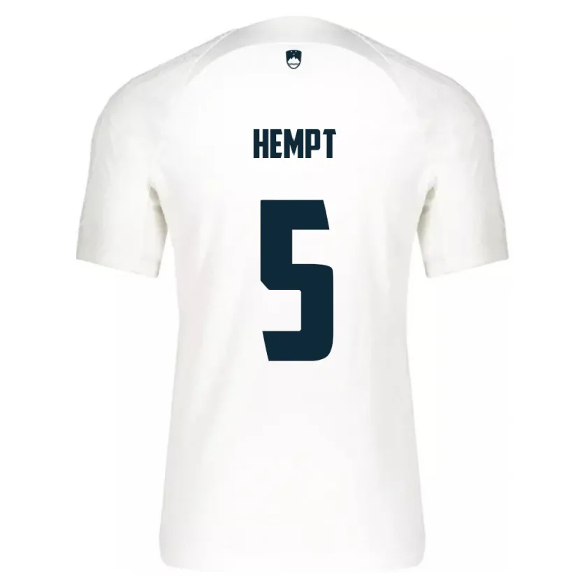 DanxenキッズスロベニアLukas Hempt#5白ホームシャツ24-26ジャージーユニフォーム