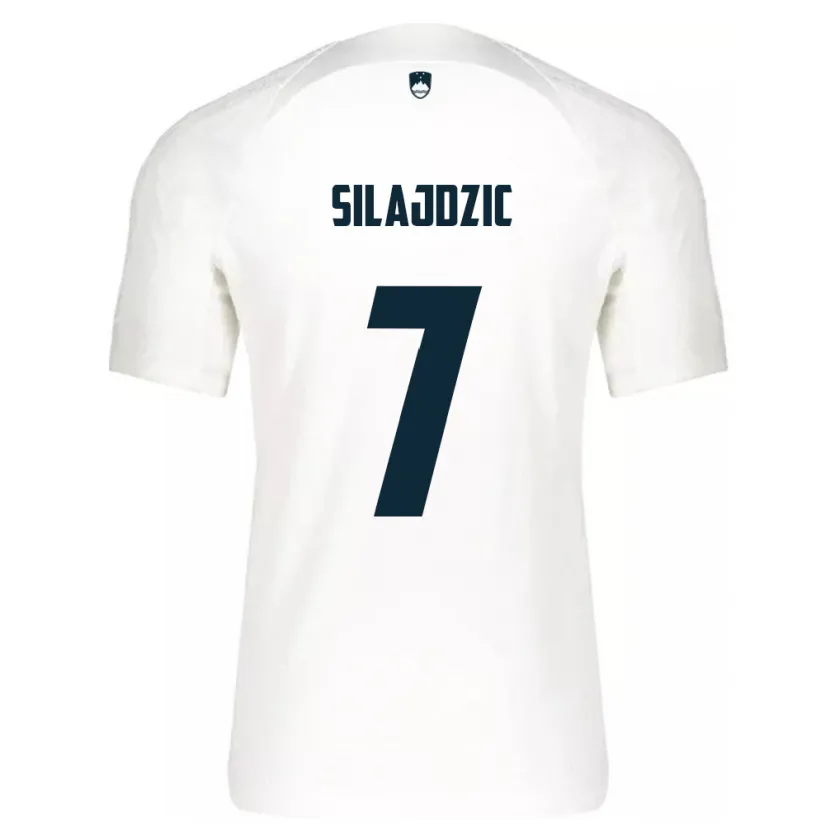 DanxenキッズスロベニアRiad Silajdzic#7白ホームシャツ24-26ジャージーユニフォーム